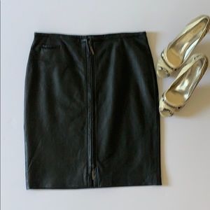 Express Leather Pencil Skirt